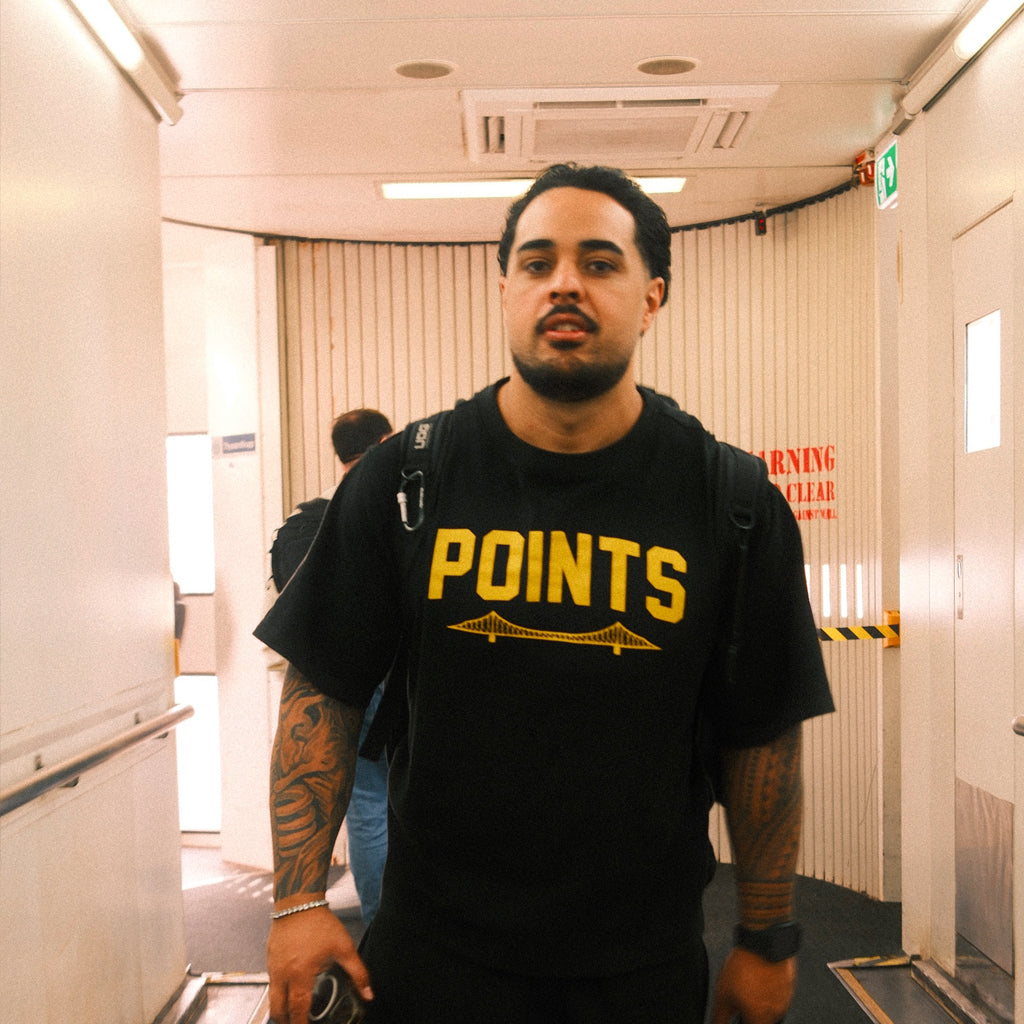 Points For The City Tee - Golden Yellow / Black | Tau On Body PointsBNE Australia
