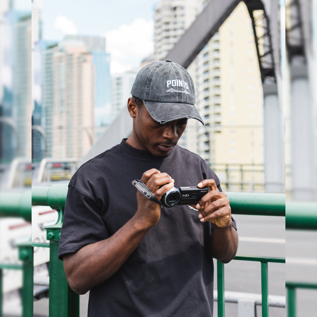 Points 'For The City' Cap - Distressed Black | Brisbane Australia New Zealand Male