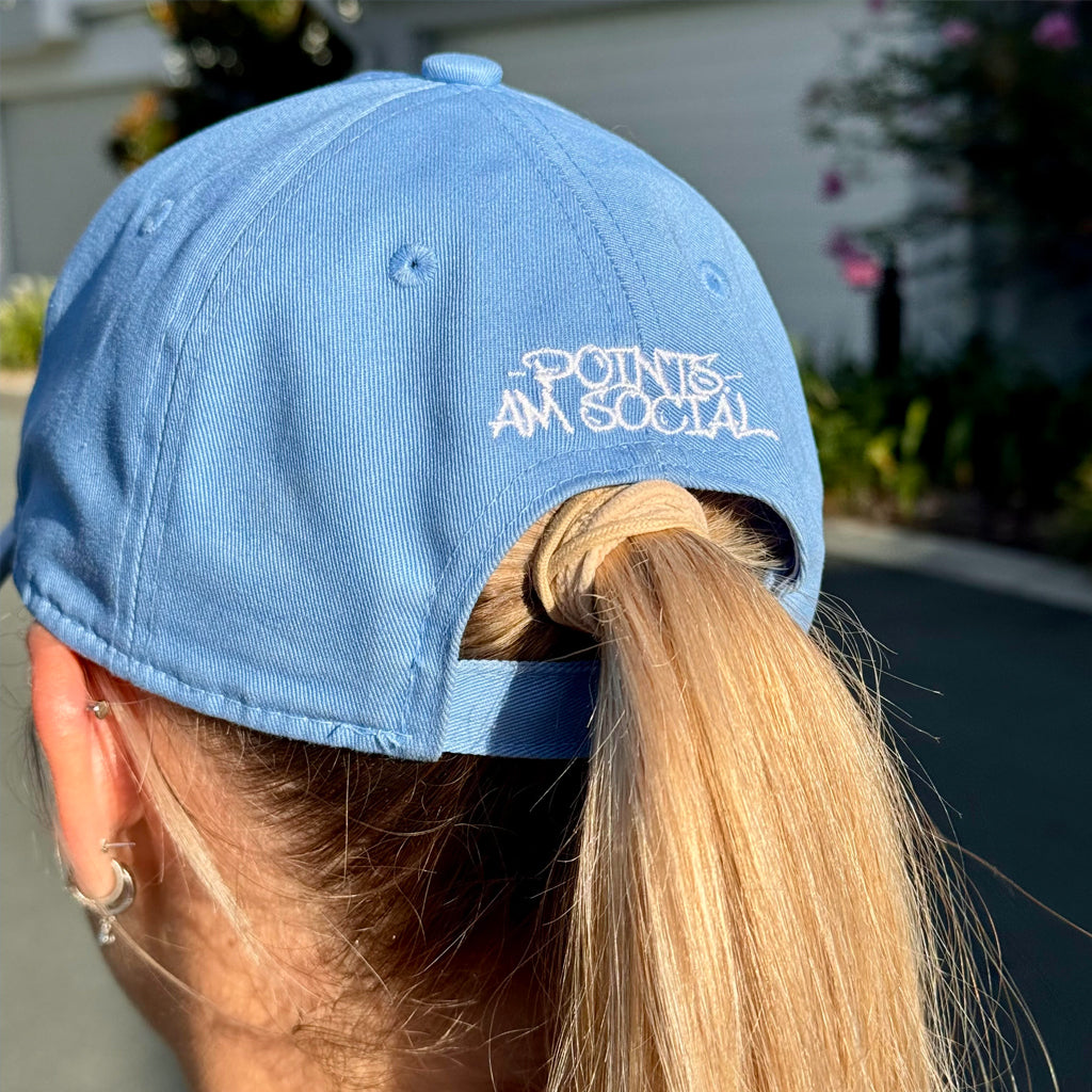 Points x AM Social Cap - Blue Australia New Zealand On Head BACK