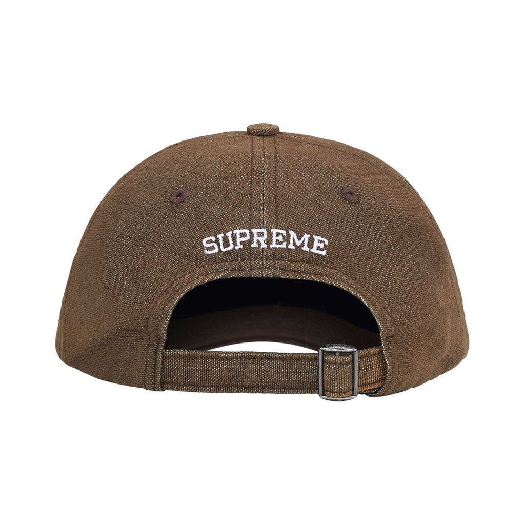 Supreme Cordura Denim S Logo 6-Panel Cap - Brown BACK Australia New Zealand