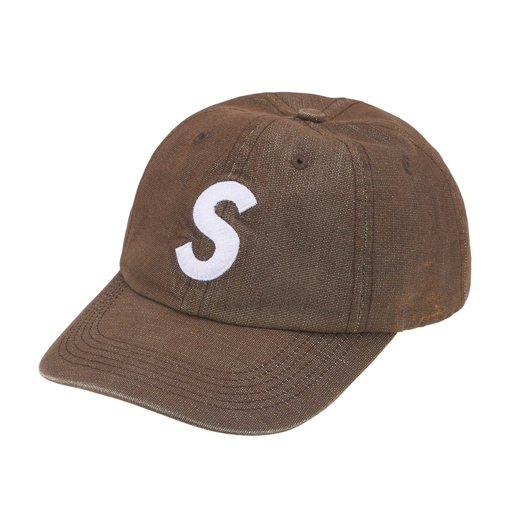 Supreme Cordura Denim S Logo 6-Panel Cap - Brown FRONT Australia New Zealand