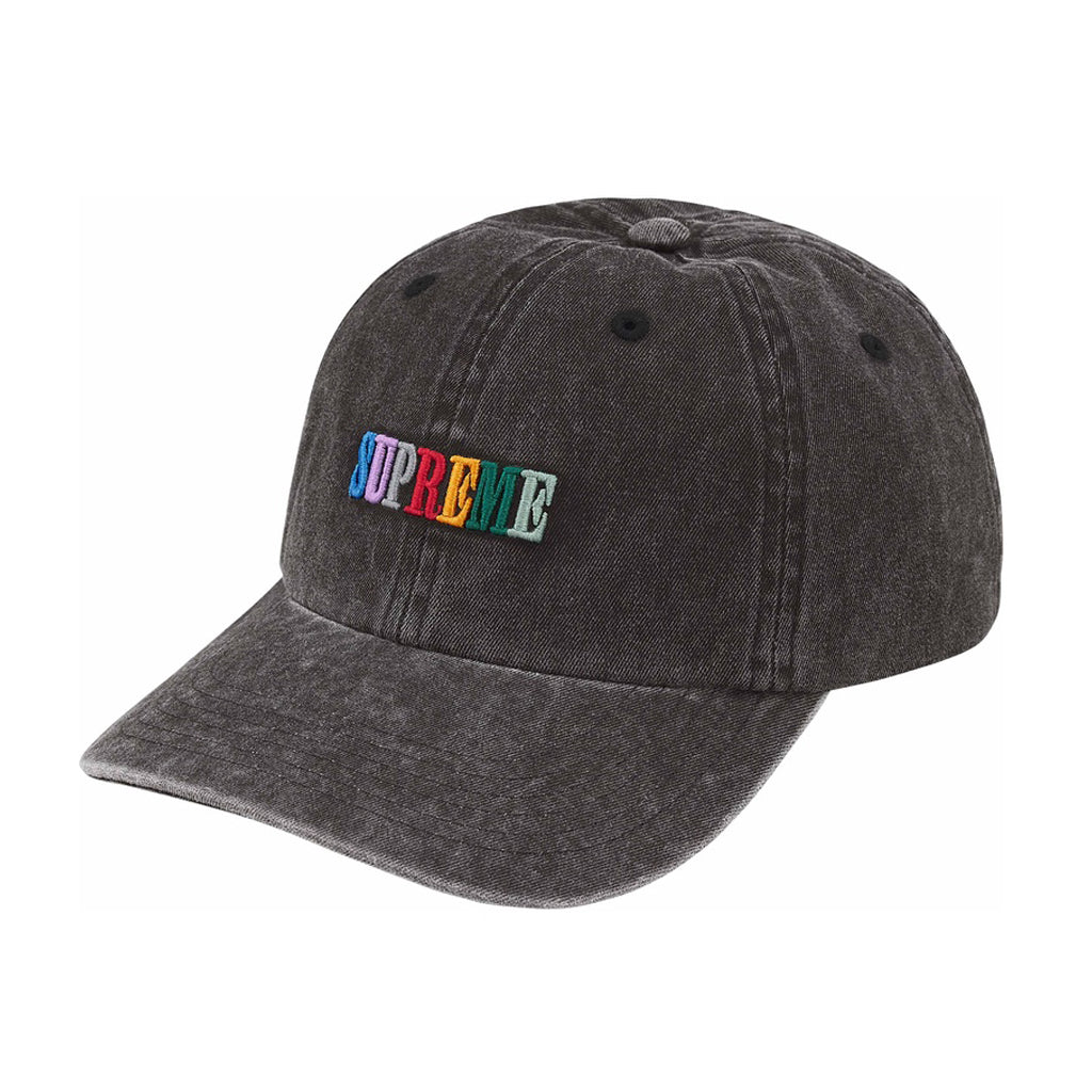 Supreme Pigment Dye 6-Panel Cap - Multi Black FRONT Australia New Zealand