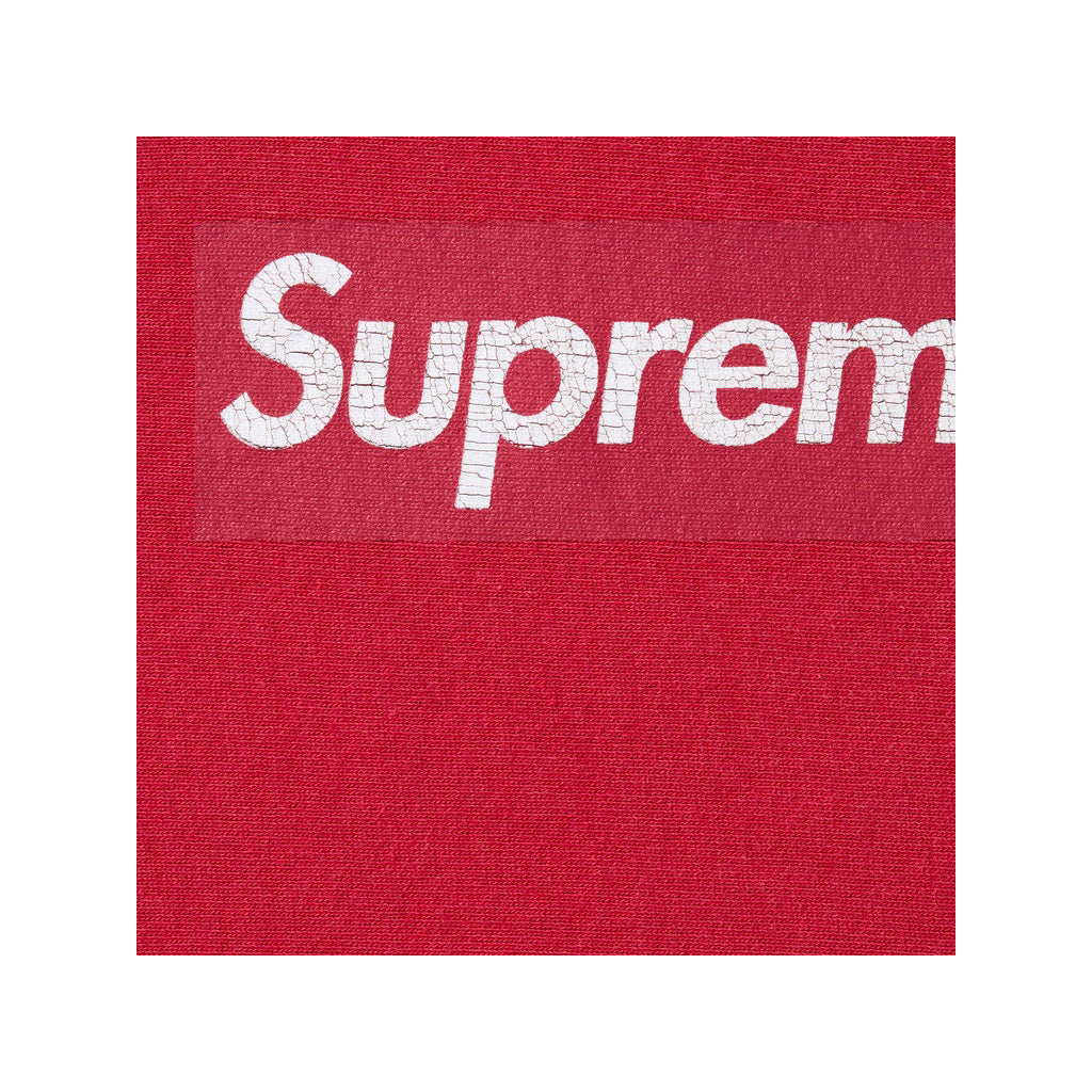 Supreme Washed Box Logo Crewneck - Red Australia New Zealand Bogo