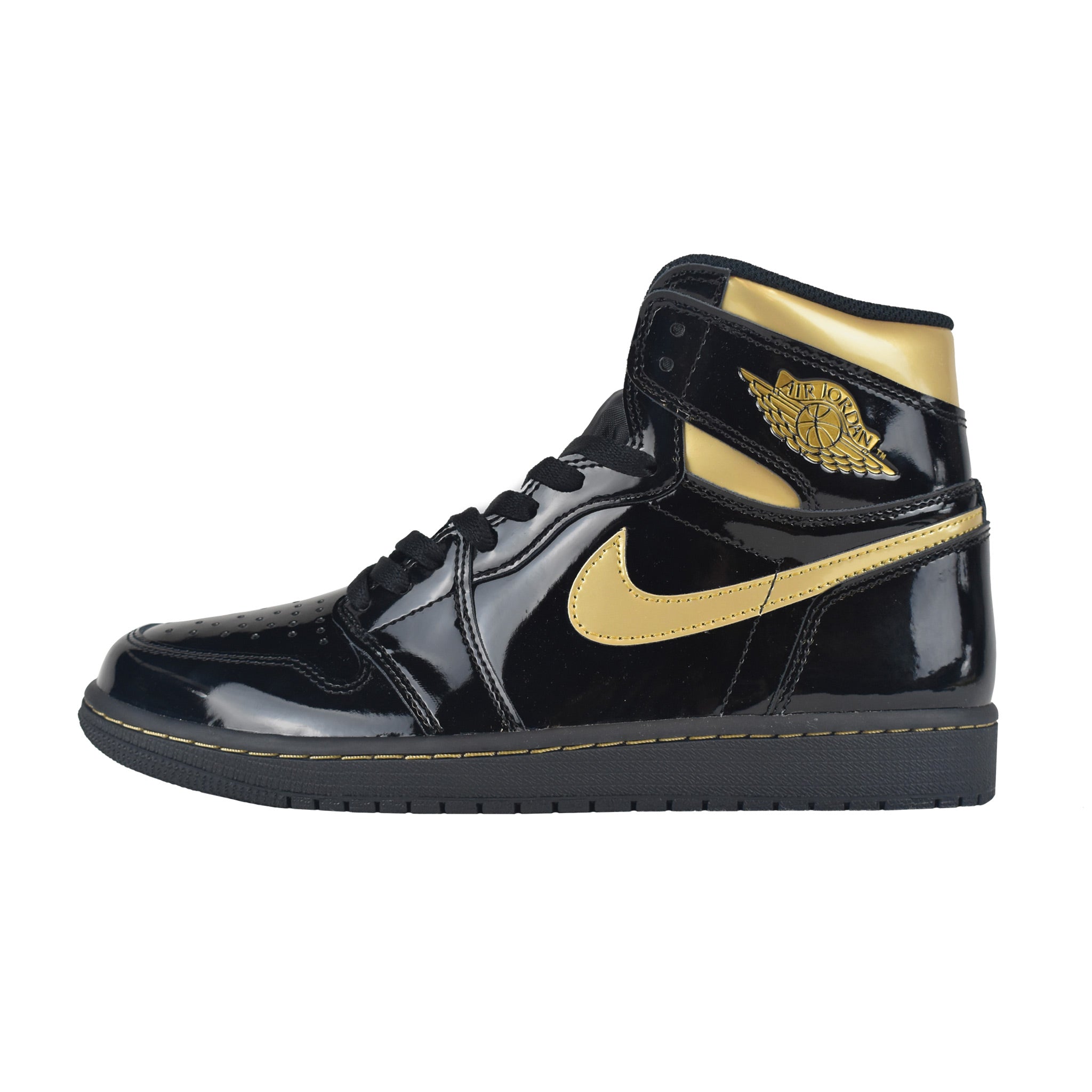NIKEエアジョーダン1 ブラック/メタリックゴールド ナイキ エア ジョーダン 1 ハイ - ブラック メタリック ゴールド