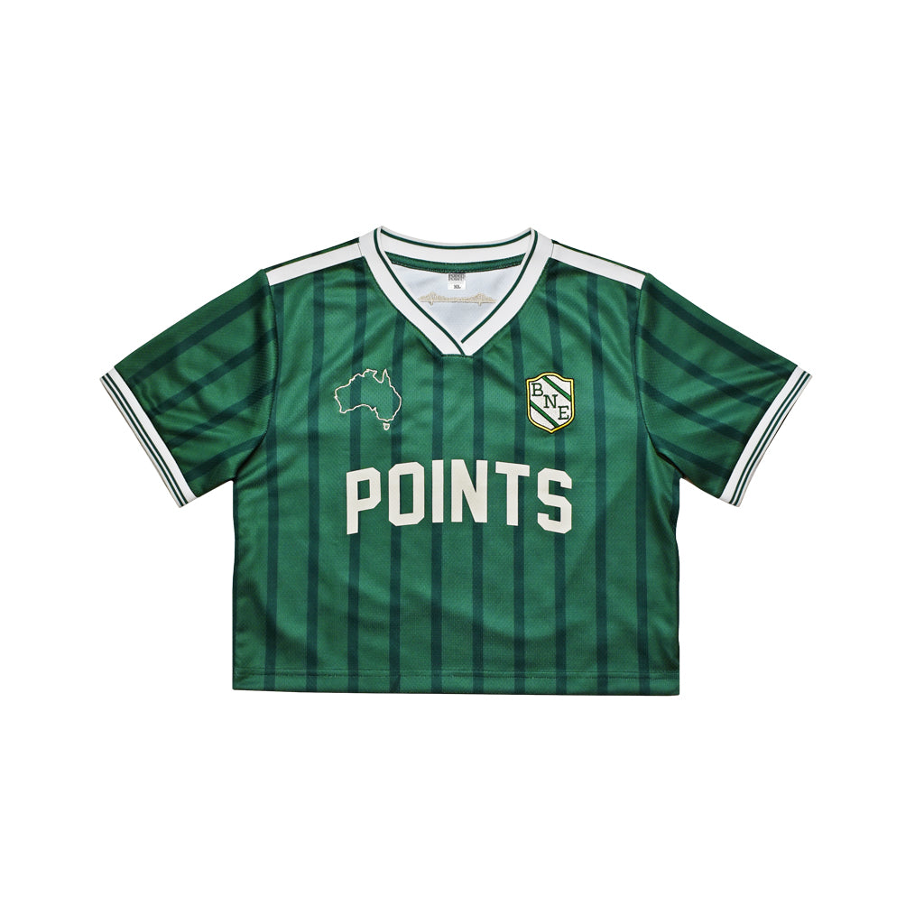 Points Cropped Football Jersey - Green | Australia New Zealand