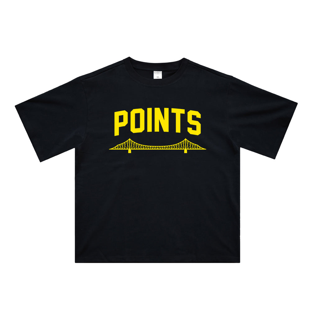 Points For The City Tee - Golden Yellow / Black | PointsBNE Australia