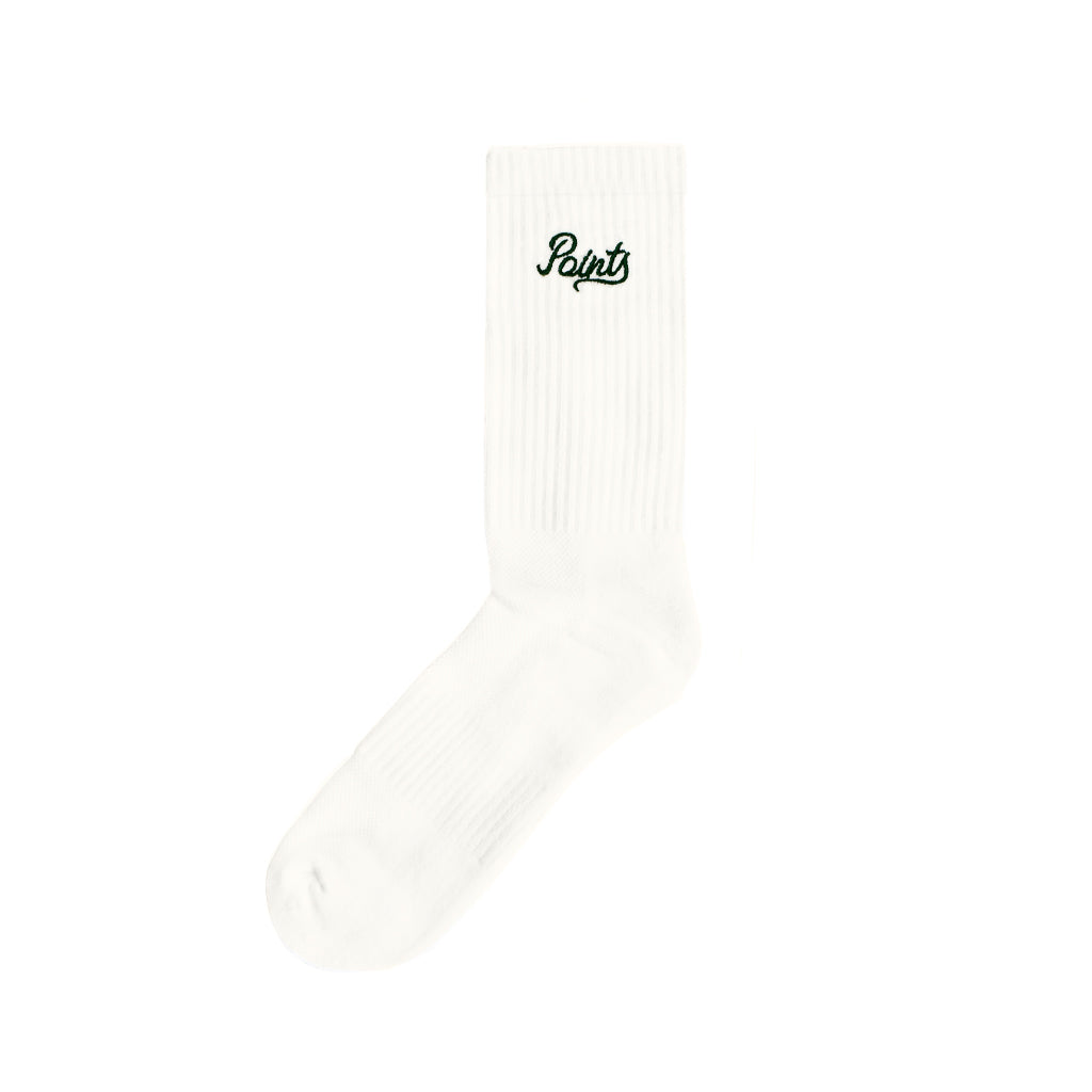 Points Home Run Socks - Off White / Dark Green | Brisbane Australia