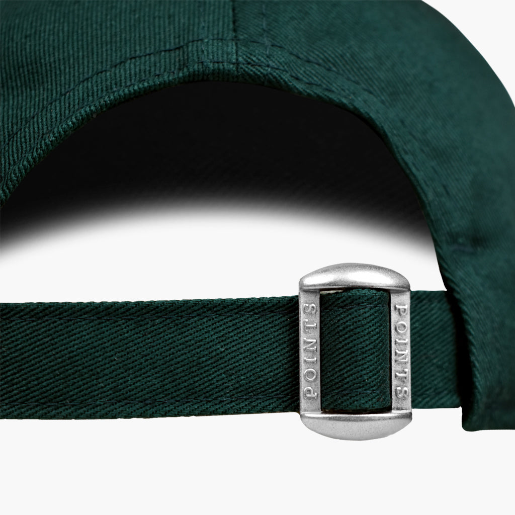 Points Team BNE Baseball Cap - Dark Green / Off White | Brisbane Australia BUCKLE