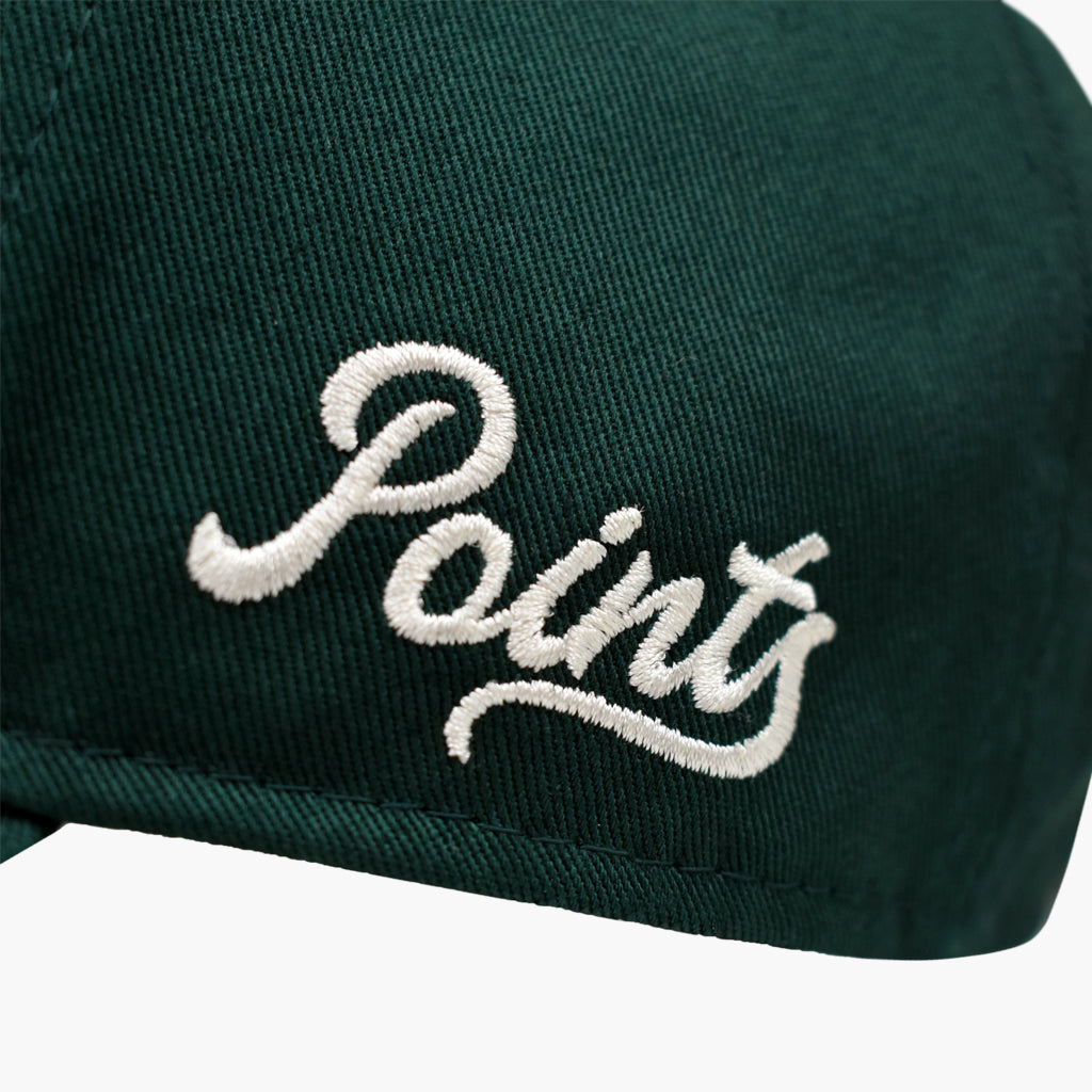 Points Team BNE Baseball Cap - Dark Green / Off White | Brisbane Australia HOME RUN LOGO