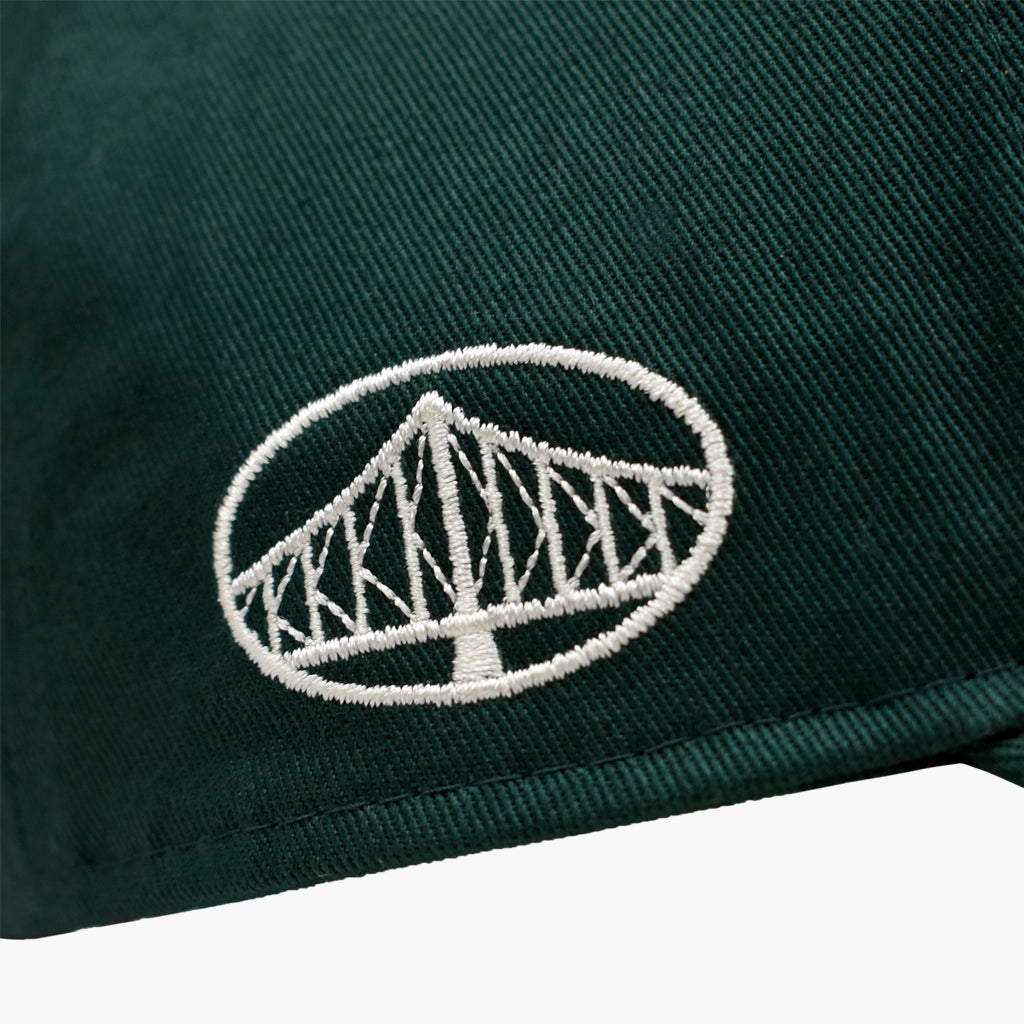 Points Team BNE Baseball Cap - Dark Green / Off White | Brisbane Australia STORY BRIDGE LOGO