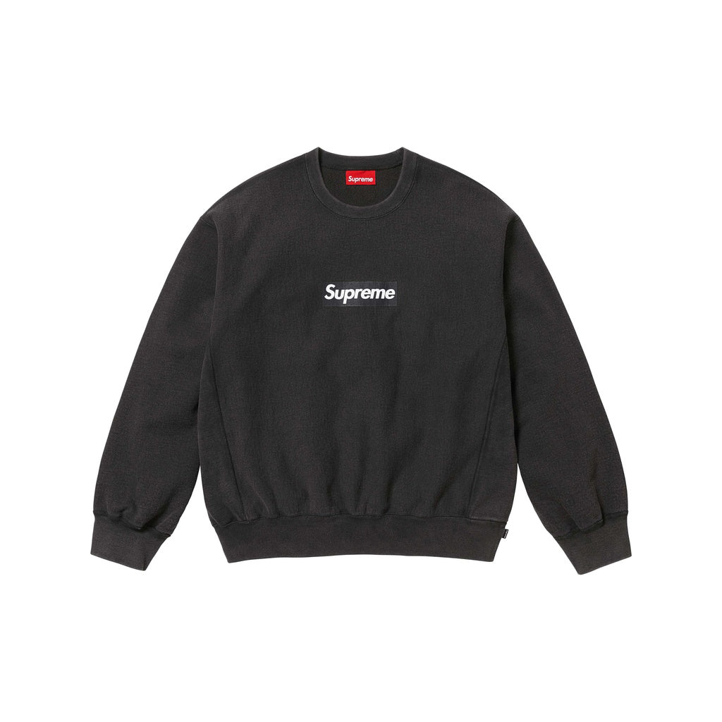 Supreme Washed Box Logo Crewneck - Black Australia New Zealand 