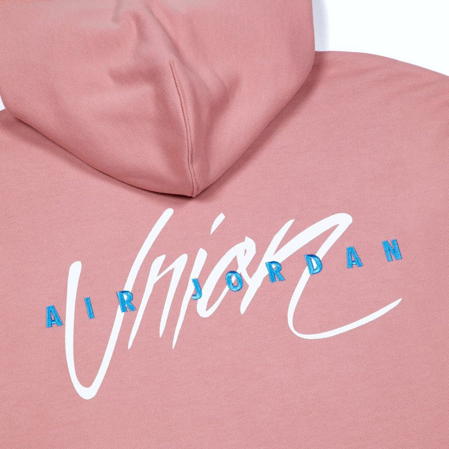 Union LA x Jordan Reverse Dunk Hoodie - Rust Pink Back Close Up | Australia New Zealand